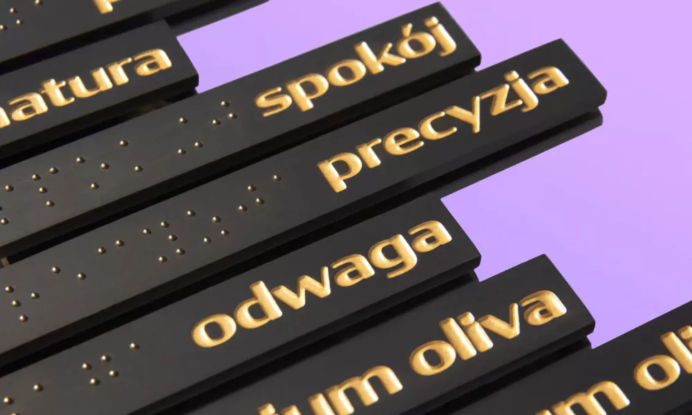 Projektowanie w pełni zgodnych, świetnie wyglądających znaków, tabliczek z alfabetem Braille'a
